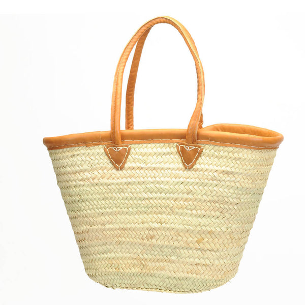 Straw Market/Basket Bag with Long Rounded Straps
