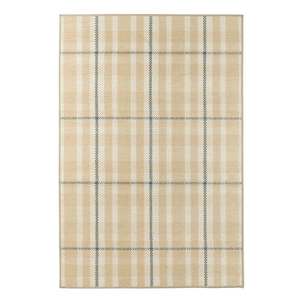 Hallie Plaid Khaki Washable Rug